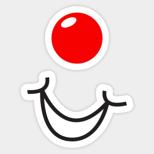 Red Nose Day, Funny and Inclusive Clown Nose Sticker